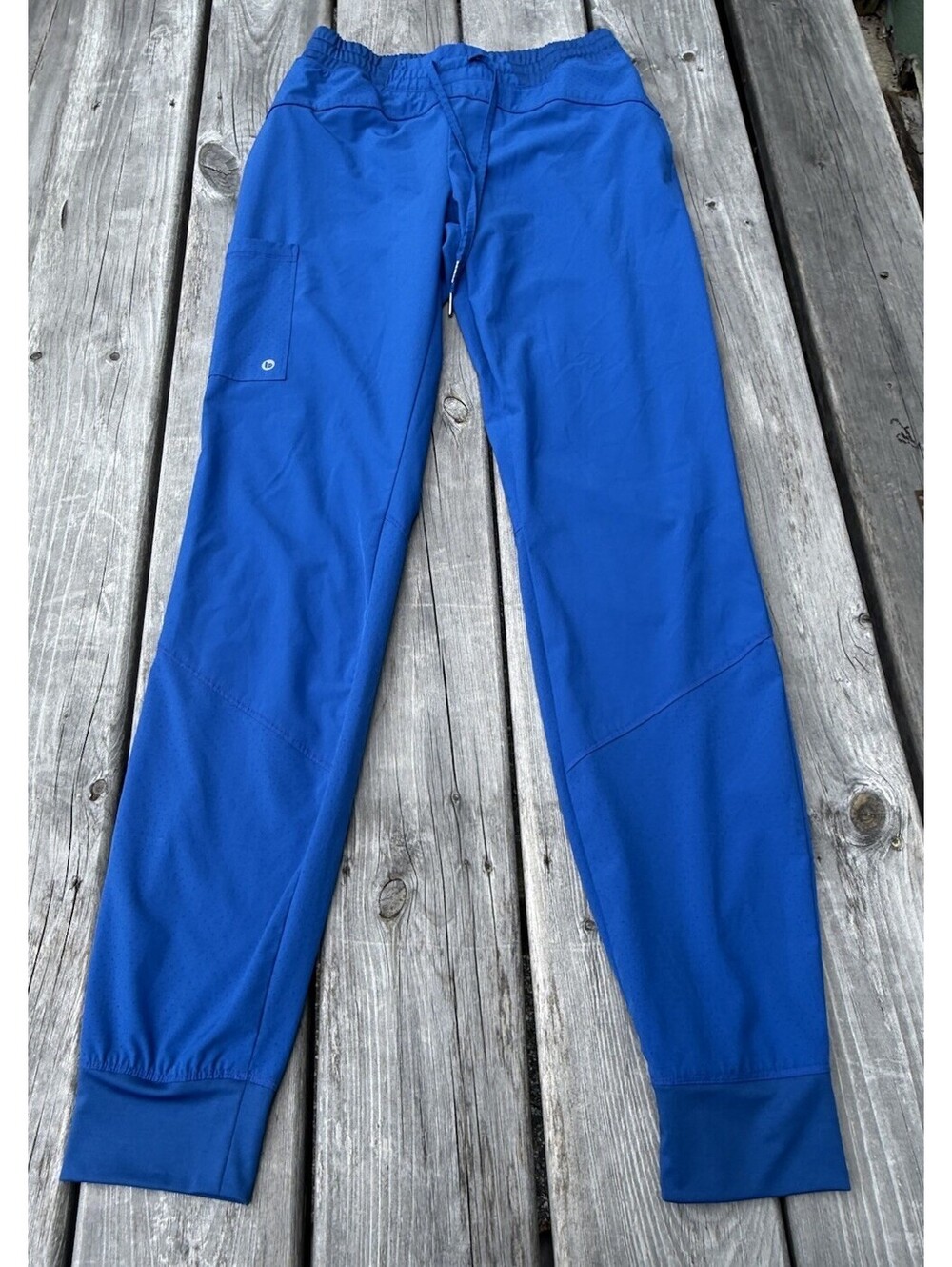 Barco One Women’s Blue Solid Scrub Jogger Pants Size ST Polyester/Spandex